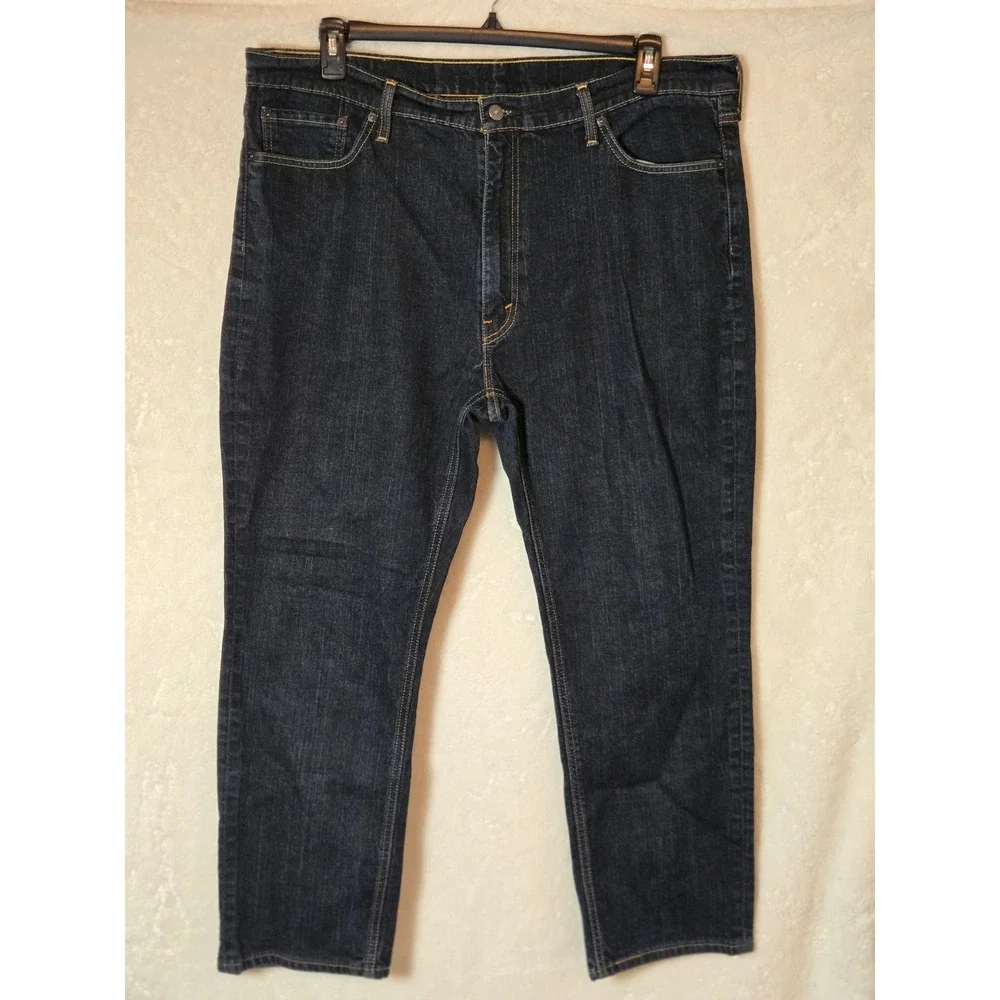 Levis 541 Mens 42x30 Athletic Taper Jeans Dark Wash Indigo Denim Blue 18181-0025